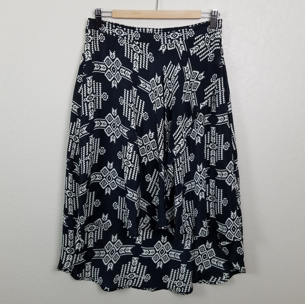 Tolani Silk Nicole Lined Skirt Black NWT